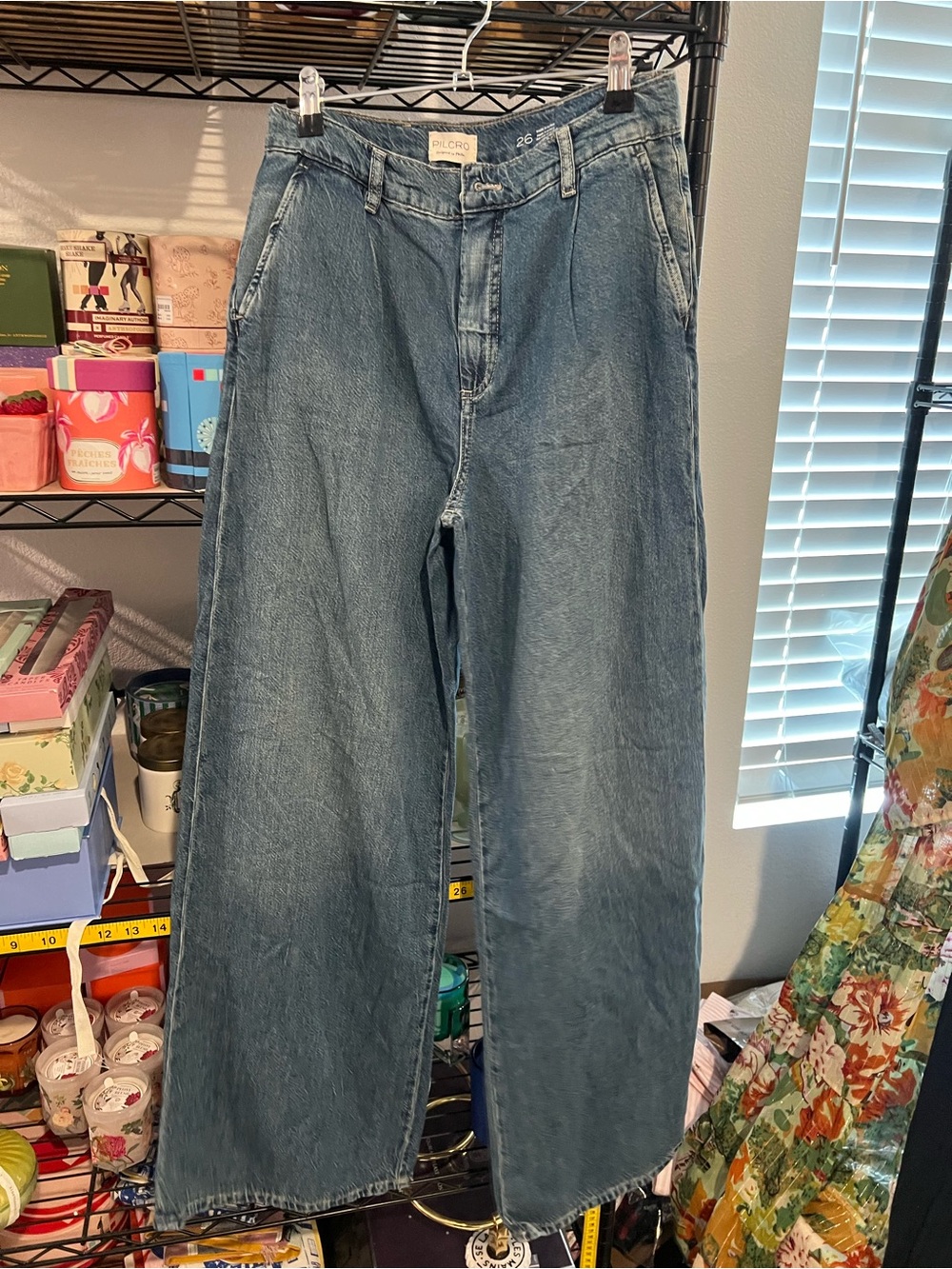 Anthropologie Pilcro Pleated High-Rise Wide-Leg Jeans, Various Sizes - Picture 6 of 9